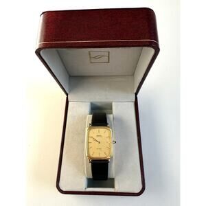 Vintage Seiko Lassale 6020-5909 Quartz Watch – 14K Gold Bezel – WITH BOX